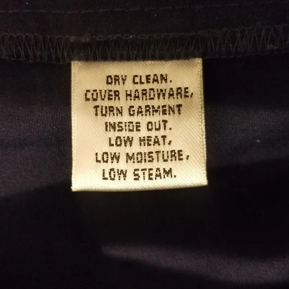 St. John 2012 Resort Collection 100% Cotton Navy Blue Side Button Skirt Sz 4 - Picture 8 of 12